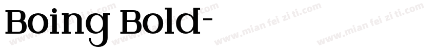Boing Bold字体转换